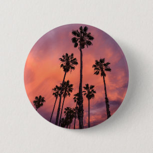 California palms 6 cm round badge