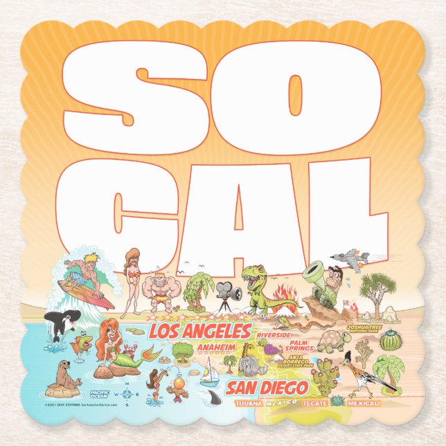 California Paper Coaster (Front)