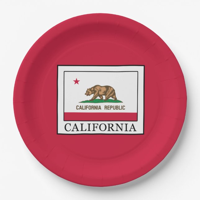 California Paper Plate (Front)