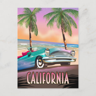 California Paradise Sunset Postcard