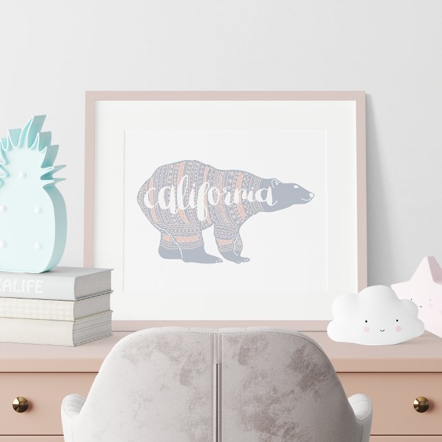 California Pastel Winter Bear Print (Creator Uploaded)
