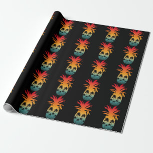 CALIFORNIA PINEAPPLE SUNSET PALM TREES WRAPPING PAPER