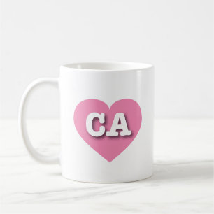 California Pink Heart - I love CA Coffee Mug