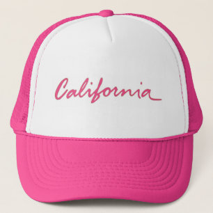 California pink theme local writing hat