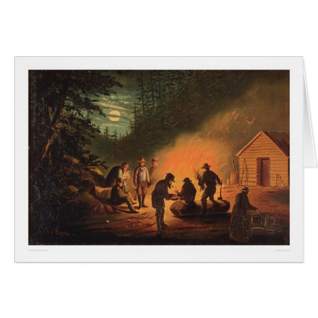 California Pioneers Around a Campfire (0131A) (Front Horizontal)