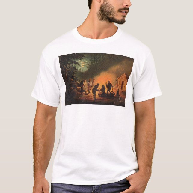 California Pioneers Around a Campfire (0131A) T-Shirt (Front)