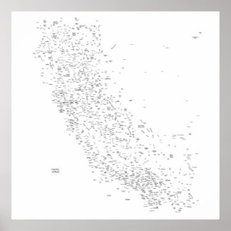 California places map poster