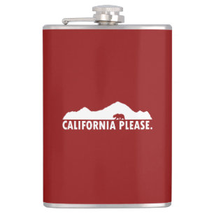 California Please Hip Flask