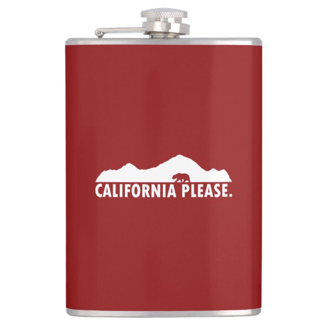 California Please Hip Flask (Front)