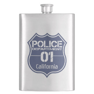 California Police Department Shield 01 Hip Flask