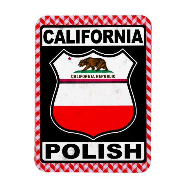 California Polish American Magnet (Vertical)