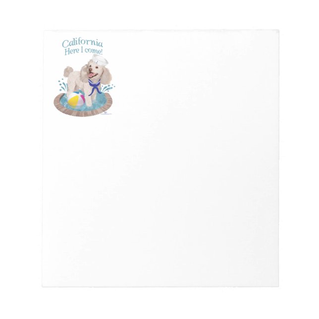 California Poodle Notepad (Front)