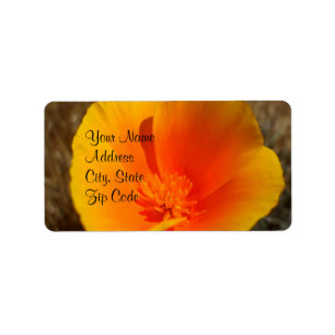 California Poppies Address Labels