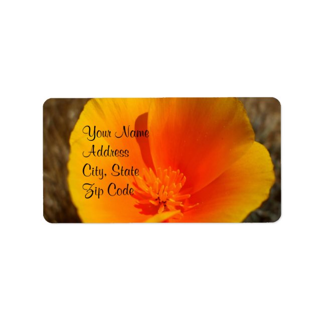 California Poppies Address Labels (Front)