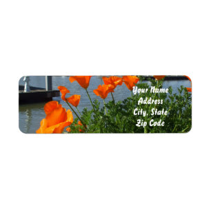California Poppies Address labels