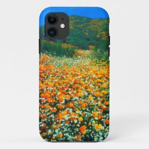 California Poppies and Popcorn wildflowers iPhone 11 Case