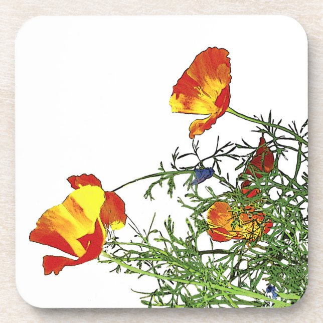California poppies coaster (Front)
