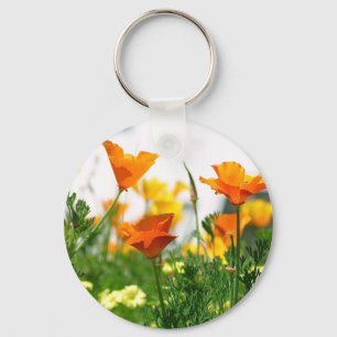 California Poppies Key Ring