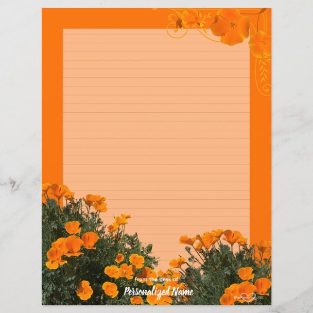 California Poppies Lined (Front)