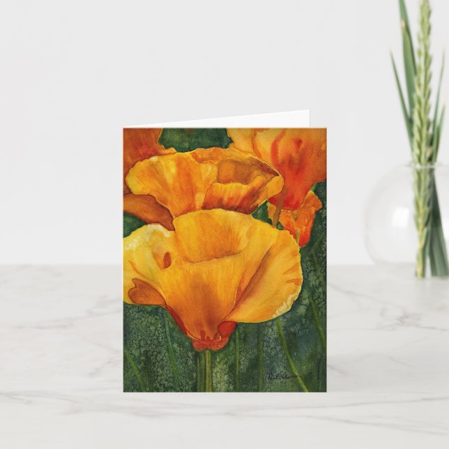 California Poppies notecard (Front)