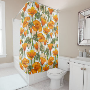 California poppies shower curtain