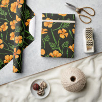 California poppies, summertime flowers, orange wil