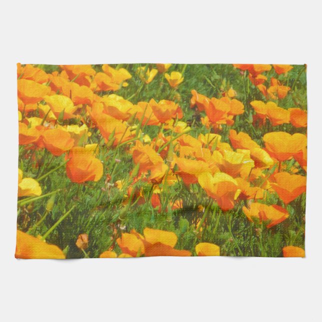 California Poppies Tea Towel (Horizontal)