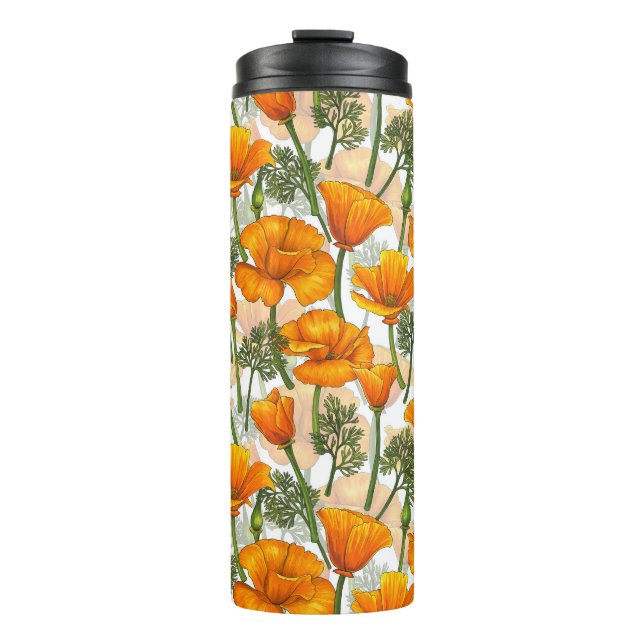 California poppies thermal tumbler (Front)