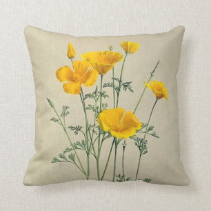 California Poppies Throw Pillow