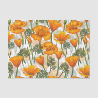 California poppies tissue paper