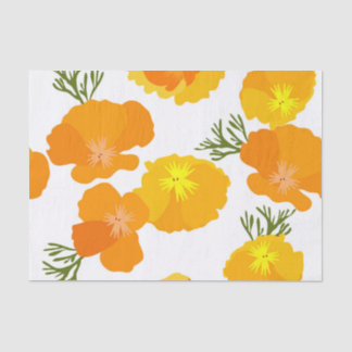 California Poppies Tissue Paper. Tissue Paper