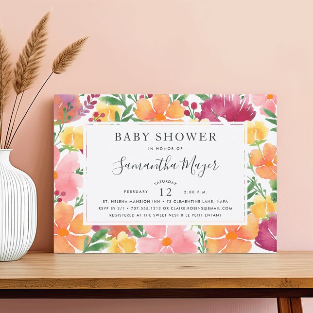 California Poppy Baby Shower Invitation (Creator Uploaded)