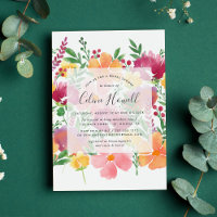 California Poppy Bridal Shower Invitation