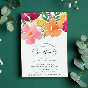 California Poppy Bridal Shower Invitation