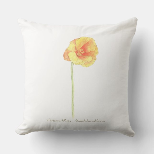 California Poppy  Cushion (Front)