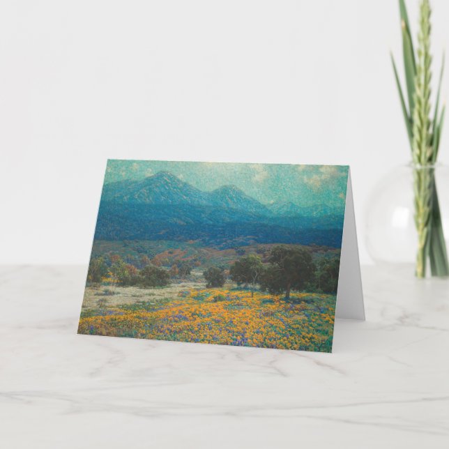 California Poppy Field | Granville Redmond Card (Front)