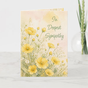 California Poppy Garden Flower Sympathy Card
