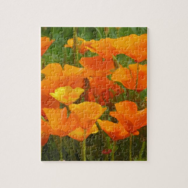 california poppy impasto jigsaw puzzle (Vertical)