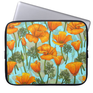 California poppy laptop sleeve