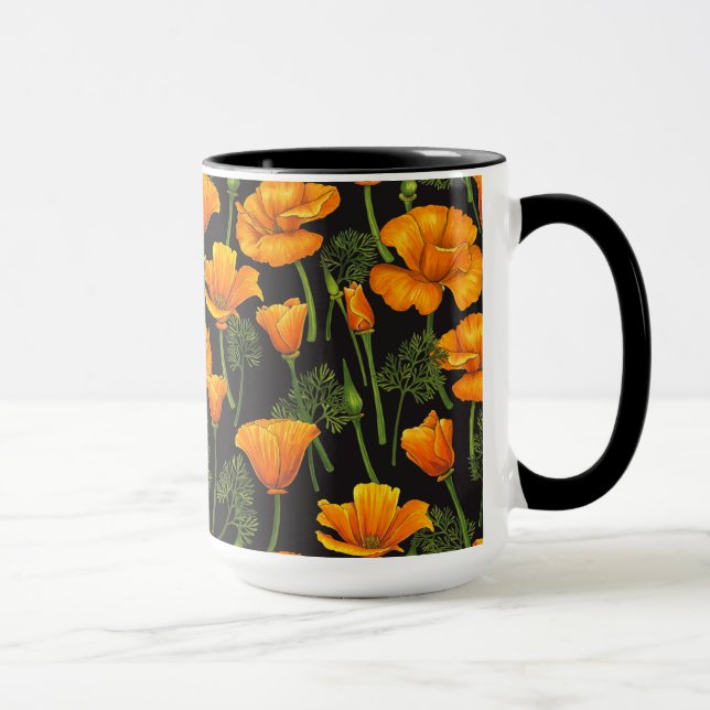 California poppy mug (Right)