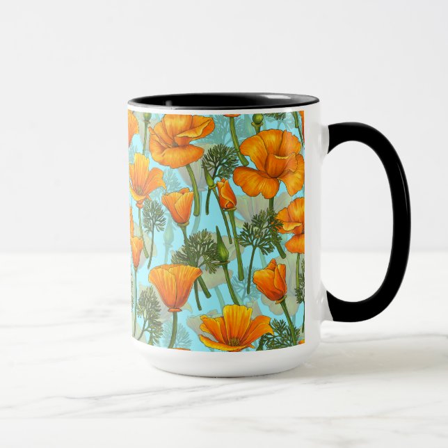 California poppy mug (Right)