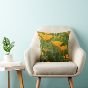 California Poppy Photograph Cushion