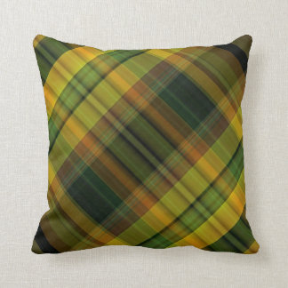 California poppy plaid pattern cushion