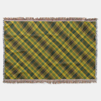 California poppy plaid pattern throw blanket