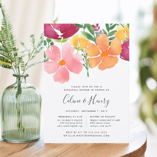 California Poppy Rehearsal Dinner Invitation