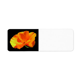 California Poppy Return Address Label