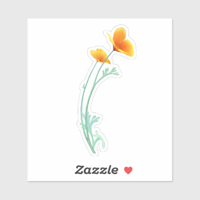 California Poppy Sticker (Sheet)