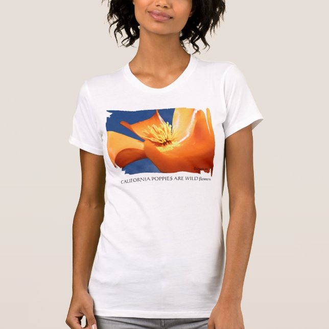 California Poppy Tank Tee Shirt (Front)