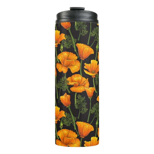 California poppy thermal tumbler (Front)