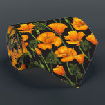 California poppy tie<br><div class="desc">Hand-drawn pattern with California poppies</div>